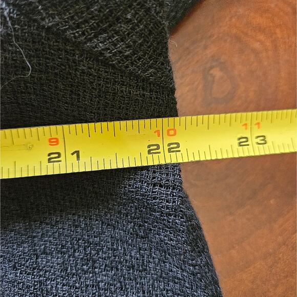 CTC Linens Womens Black Linen Nylon Blend Top Button Front Long Sleeve Small - Picture 13 of 15